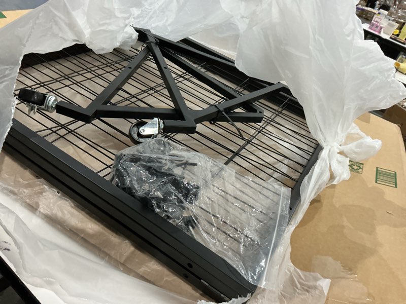 Condition photo showing Good Condition for similar to not exact kokorona 2-pack 2.9' x 6' grid wall panel display stand with 10 grid hooks, wire grid wall display rack with rubber wheels, floorstanding art display panels for art craft show, retail display stan