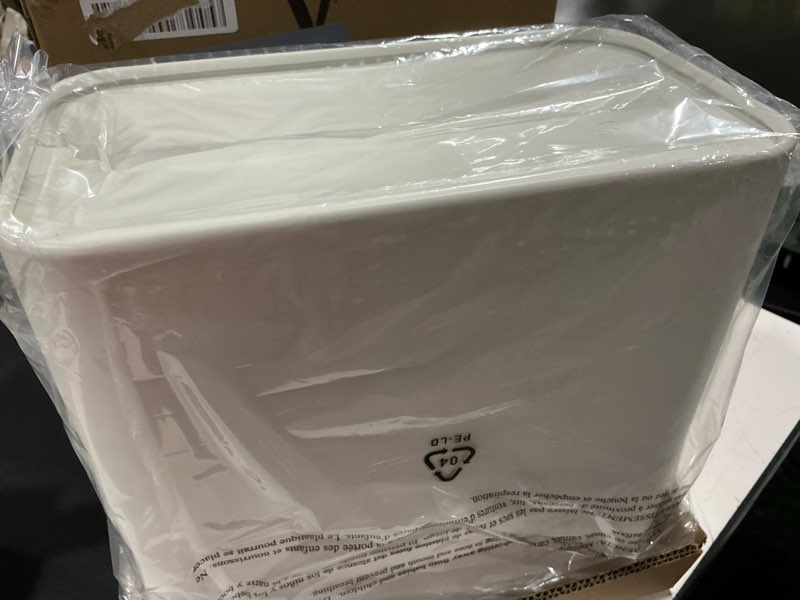 Condition photo showing Good Condition for small bathroom trash can 2.4 gallon wastebasket slim metal garbage can stainless steel trash bin for bedroom,office,kitchen,toilet, rv, near desk, under sink (white)