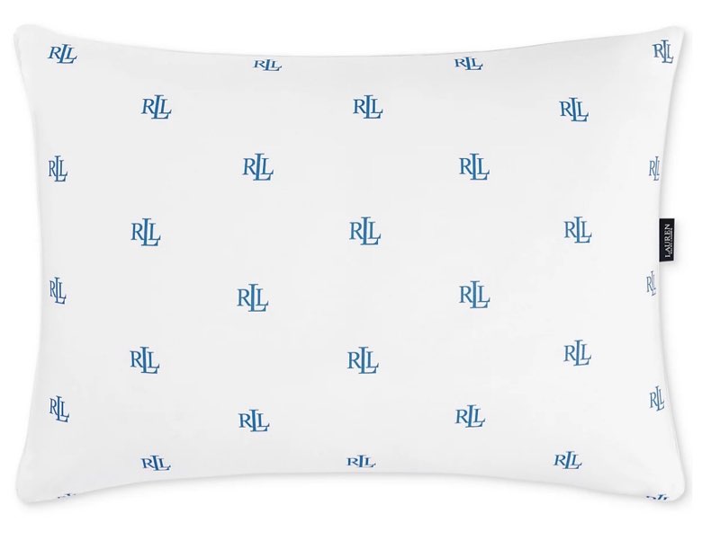 Lauren Ralph Lauren Logo Medium Density Down Alternative Pillow, Standard/Queen