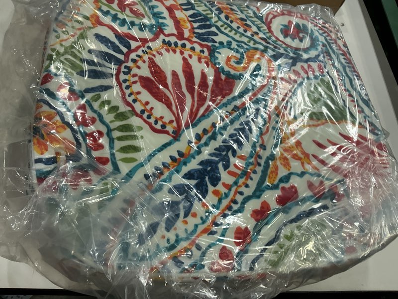 Condition photo showing New/Like New for jmgbird outdoor chair cushions set of 4 patio cushions d16 x w17 inch with ties, outdoor chair pad for patio furniture upgrade thicker paisley patten 16x17x2.5 inch + 4pcs