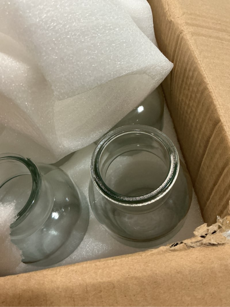 Condition photo showing Good Condition for tbwind vintage glass flower vase, 12pcs farmhouse mason jar vases for centerpiece clear bud vases in bulk with diy accessories for wedding party table decorations home decor clear 12