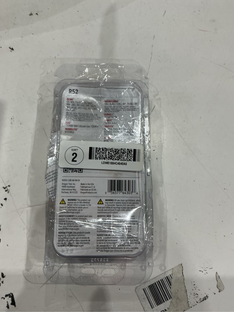 Condition photo showing As Is for oregon r52 52 link replacement chainsaw chain for 14-in, 0.043-in gauge, 3/8-in pitch