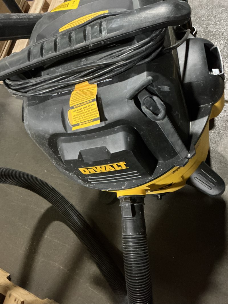 Condition photo showing As Is for dewalt stealthsonic quiet 12-gallon 5.5 hp corded wet/dry shop vacuum