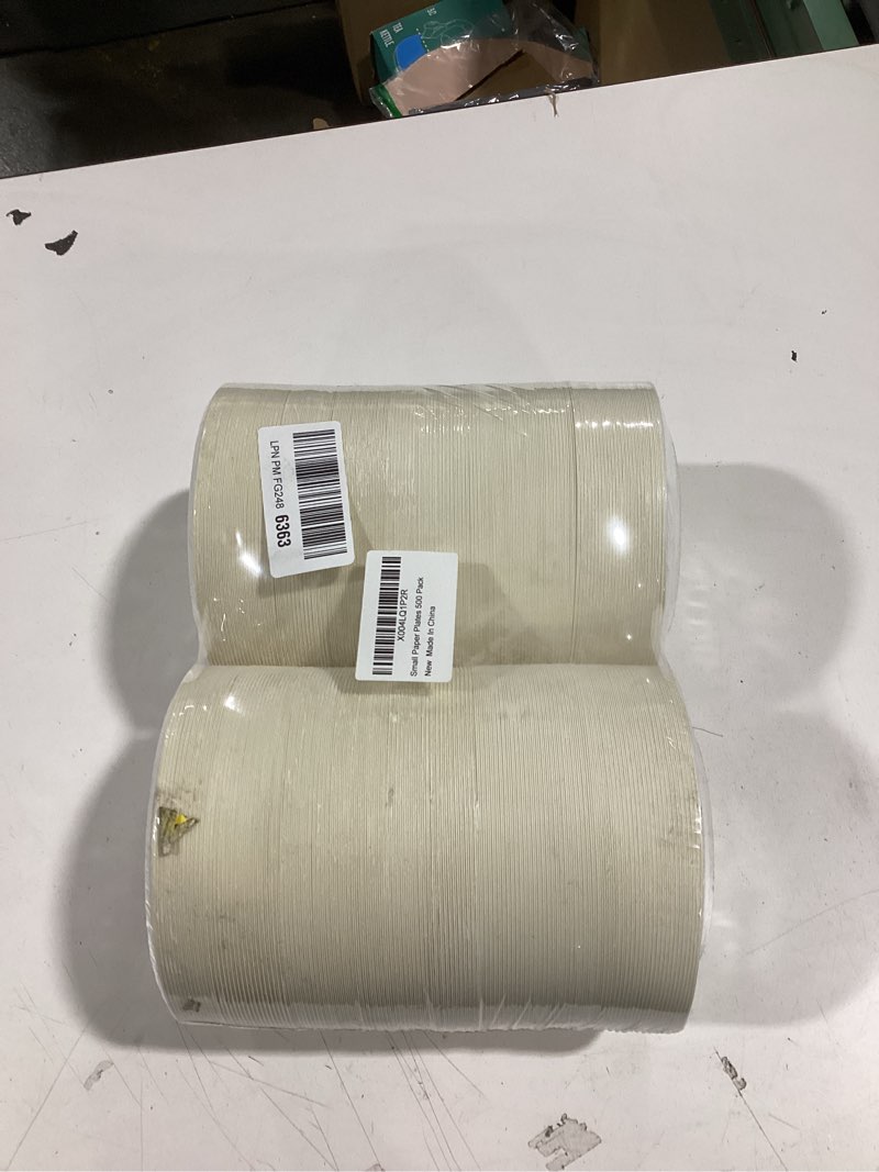 Condition photo showing New/Like New for Small Plates Disposable, 6 Inch Paper Plates Bulk Heavy Duty, Compostable, White, 500 Count 6 Inch 500 Pack