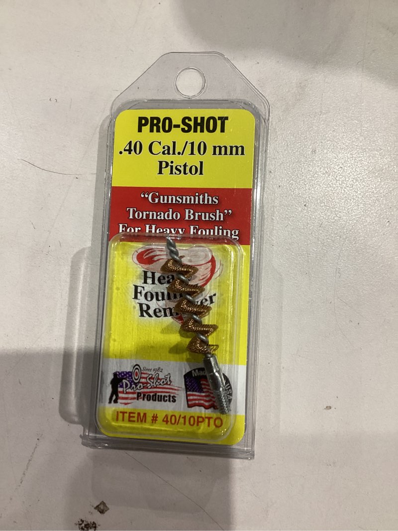 Condition photo showing New/Like New for Pro-Shot Tornado Bore Brushes – Spiral-Wound Brass Loop Brushes for Rifles, Pistols & Shotguns, Rifling-Safe Non-Abrasive Cleaning, Heavy-Residue Removal, American Standard Threads, Made in USA 10mm Bronze