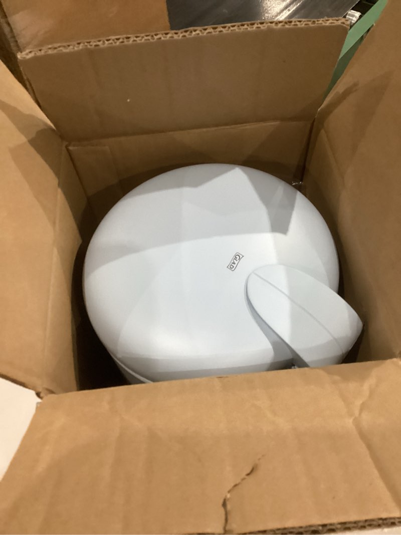 Condition photo showing Good Condition for Glad Small Trash Can, 1.2 Gallon | Round Stainless Steel Garbage Bin with Soft Close Lid & Step Foot Pedal | Metal Waste Basket with Removable Inner Bucket, Blue