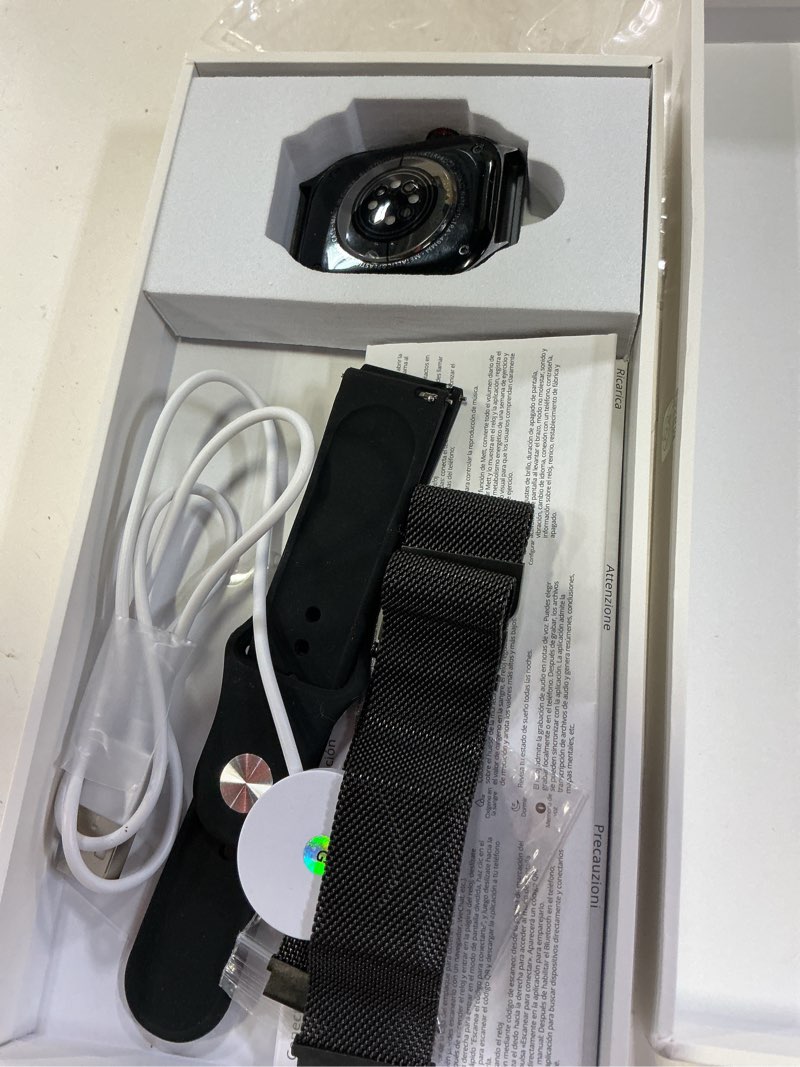 Condition photo showing Good Condition for ai smart watch with voice recorder, transcribe & summarize with ai for meetings, app control, supports 135 languages, 2.13" amoled display, health, fitness & sleep tracker, 80+ workout modes, black