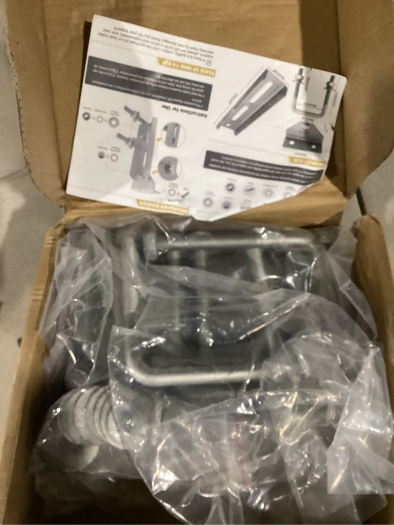 Condition photo showing Good Condition for 4 PCS 8" Boat Trailer Bunk Brackets, Galvanized Swivel Top, for 1.5" x 3", 2" x 3", 3" x 3" Boat Trailer Crossmembers