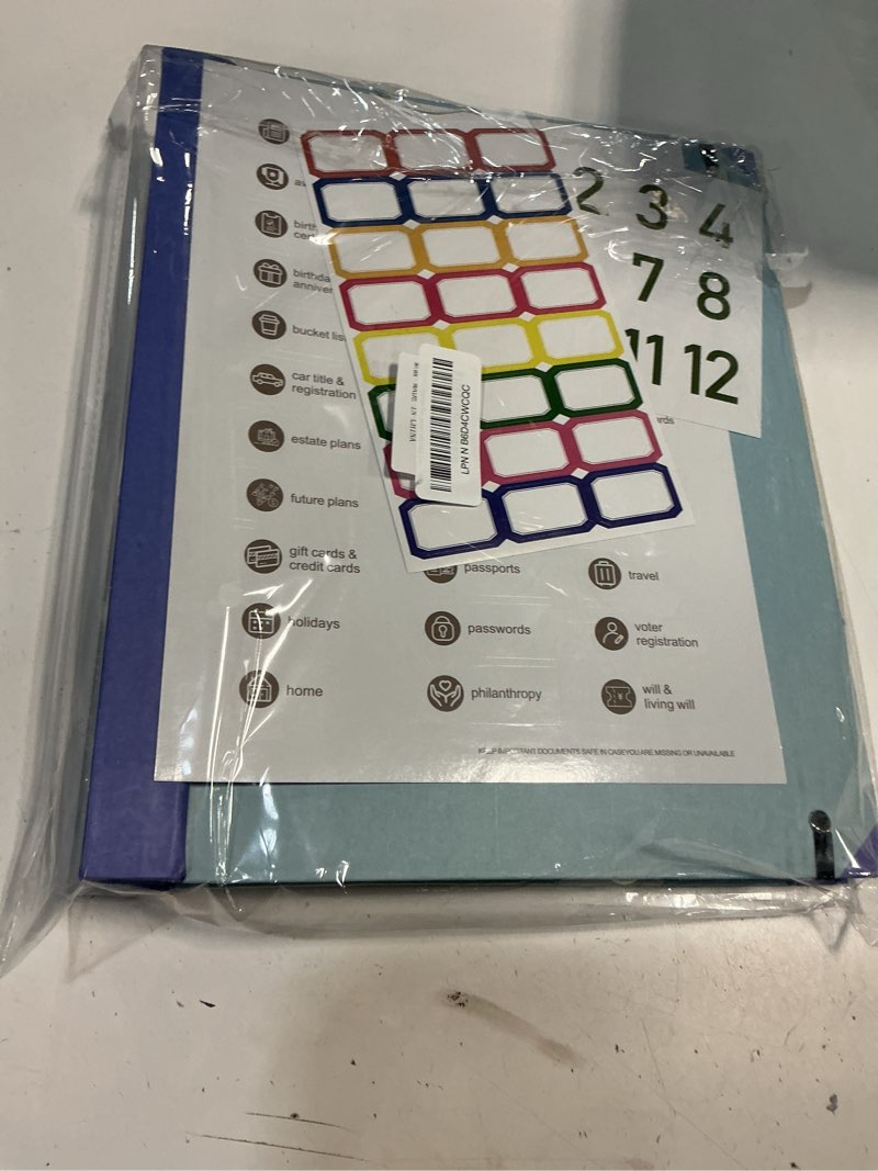 Condition photo showing Good Condition for Important Document Organizer,Folders for Documents,Bound Expanding File for Important Papers/Passports/Birth Certificates(Blue)