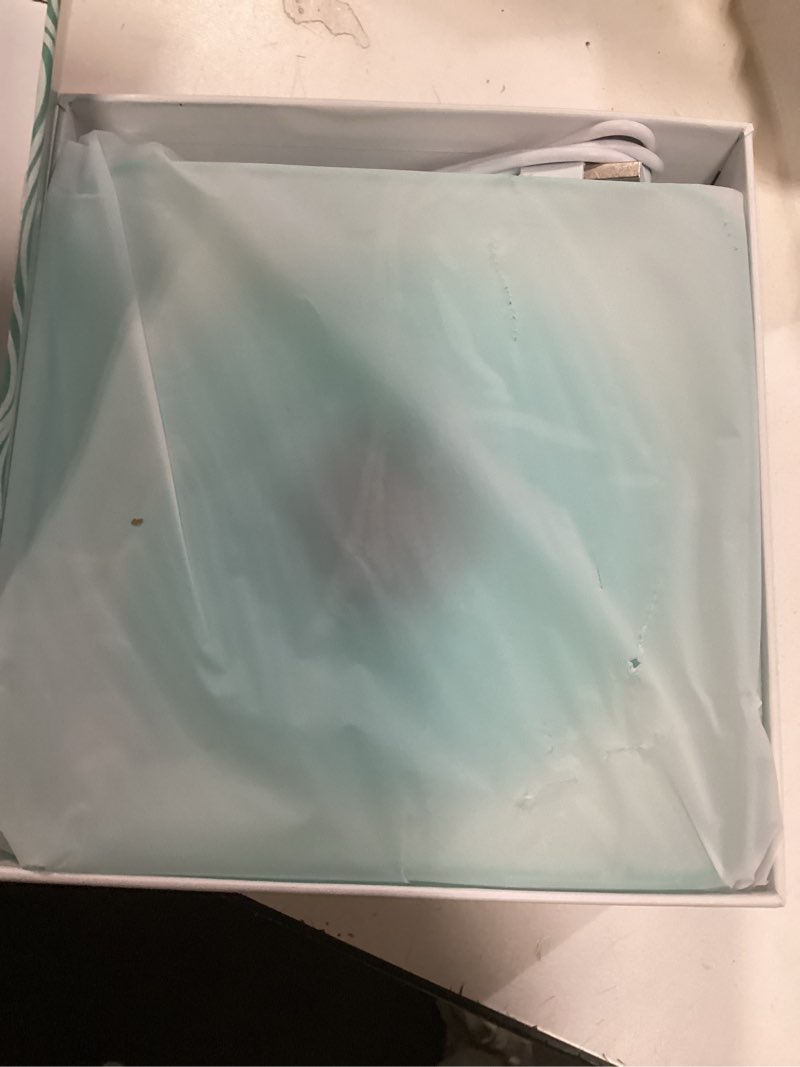 Condition photo showing New/Like New for The Waves Vinyl Player, Waves Bluetooth Speaker, Portable Vintage Vinyl Speaker with Adjustable Light and Time for Bedroom, Party, White