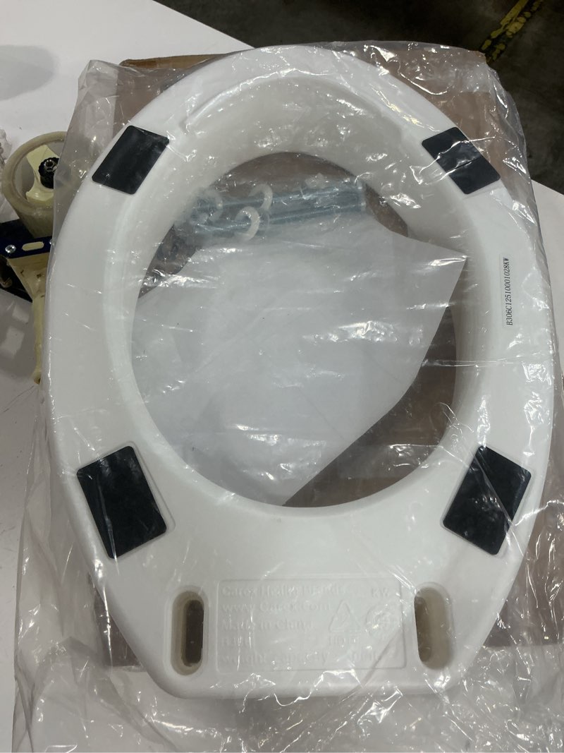Condition photo showing Good Condition for carex toilet seat riser  elongated raised toilet seat adds 3.5 inches to toilet height  for assistance bending or sitting  300 pound weight capacity toilet riser