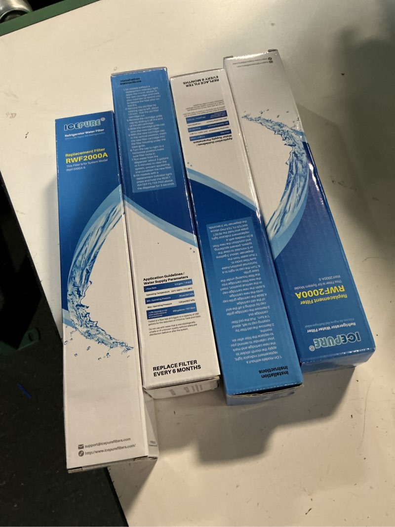 Condition photo showing New/Like New for icepure 4396701 replacement for kenmore 9915, 469915 whirlpool edr6d1,filter 6,rwf2000a,4396702, sgf-w10,l200v,wf-lc120v,wf293, wf-l200,lc200v,2301706,eff-6001a, wfl200 refrigerator water filter 4pack 4 count (pack of 1)
