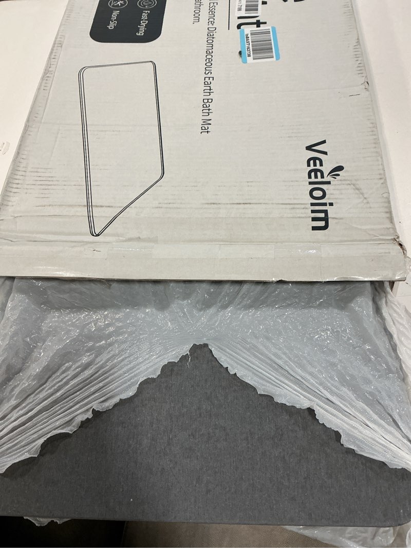 Condition photo showing item condition for Stone Bath Mat Diatomaceous Earth Shower Mat Non-Slip Super Absorbent Diatomite Stone Bath Mats for Bathroom Floor Quick Drying Natural Easy to Clean(23.6''×15.4" Gray) Line1-grey