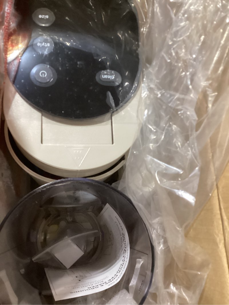 Condition photo showing Good Condition for Ninja Pod & Grounds Specialty Single-Serve Coffee Maker, K-Cup Pod Compatible, Brews Grounds, Compact Design, Built-In Milk Frother, 56-oz. Reservoir, 6-oz. Cup to 24-oz. Mug Sizes, Stone, PB051ST