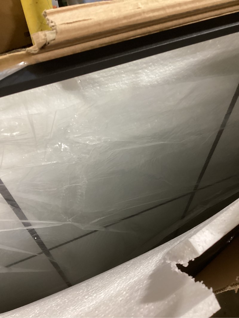 Condition photo showing Good Condition for delma full length mirror, 28"x 55" window pane decorative mirror for wall, black metal framed wall decor, wall mounted, hanging or leaning for bedroom, living room, entryway black 55"l x 28"w