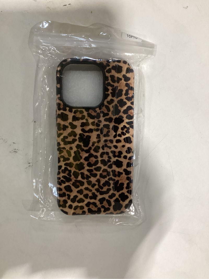 Condition photo showing As Is for svanove cheetah print phone case for iphone 16 pro case girly, cute leopard case for women, luxury trendy retro cool animal print design, aesthetic pattern y2k hard shell plastic cover, brown fall brown fall 16 pro