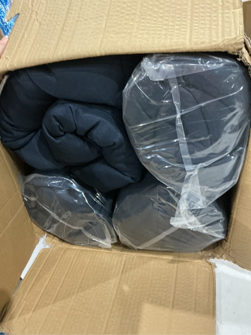 Condition photo showing Good Condition for qilloway outdoor seat/back chair cushion tufted pillow , spring/summer seasonal replacement cushions - pack of 4 (navy