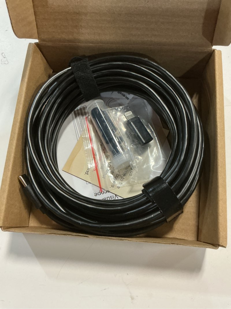 Condition photo showing New/Like New for [Dual-Lens] Endoscope Camera with Light, 1920P HD Borescope with 8+1 Adjustable LED Lights, IP67 Waterproof 16.5FT Semi-Rigid Snake Cord Inspection Camera for iPhone, iPad and Android Phone (Type C) 1-interface