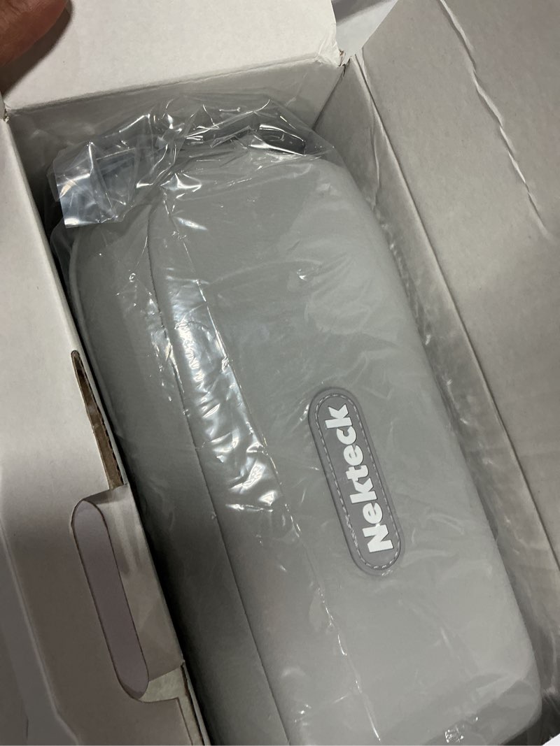 Condition photo showing Good Condition for Nekteck Neck Massager for Pain Relief Deep Tissue, Shiatsu Back Massager with Soothing Heat, Electric Deep Tissue 3D Kneading Massage Tools for Shoulder Muscle, Adjustable Heat and Straps Pale Gray