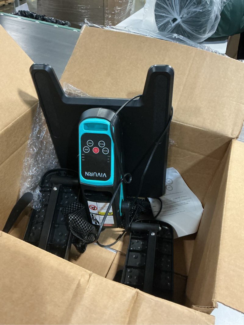 Condition photo showing As Is for vivurn-018 under desk elliptical 12 speed 5 modes mini motorized leg exerciser while sitting for seniors as seen on tv with non-slip mat quiet & portable electric pedal exerciser for home and office blue