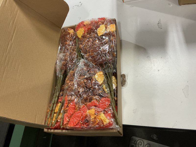 Condition photo showing New/Like New for 20 Bundles Artificial Flowers for Outdoors,UV Resistant Fake Outdoor Flowers,Faux Plastic Shrubs for Outside Indoor Home Décor(Blue) Blue 20 Bundles