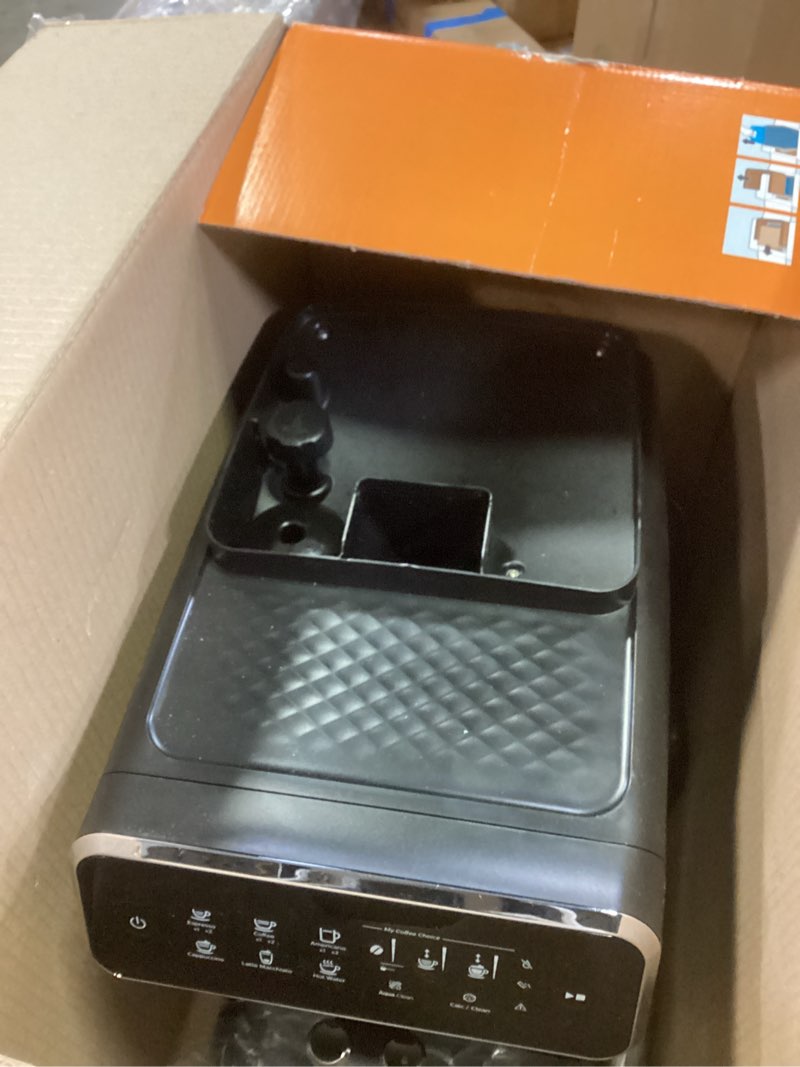 Condition photo showing As Is for Philips 3200 Series Fully Automatic Espresso Machine, LatteGo Milk Frother, 5 Coffee Varieties, Intuitive Touch Display, 100% Ceramic Grinder, AquaClean Filter, My Coffee Choice, Black (EP3241/54)