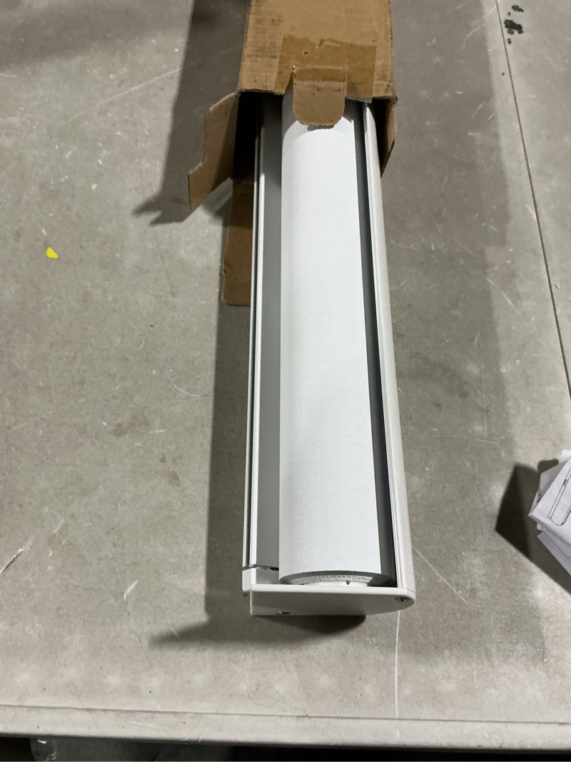 Condition photo showing As Is for chrisdowa cordless blackout roller shades for windows, striped free-stop window blinds with privacy, thermal insulated window shades for home, office and door. white, 20" w x 72" h 20"w x 72"h white