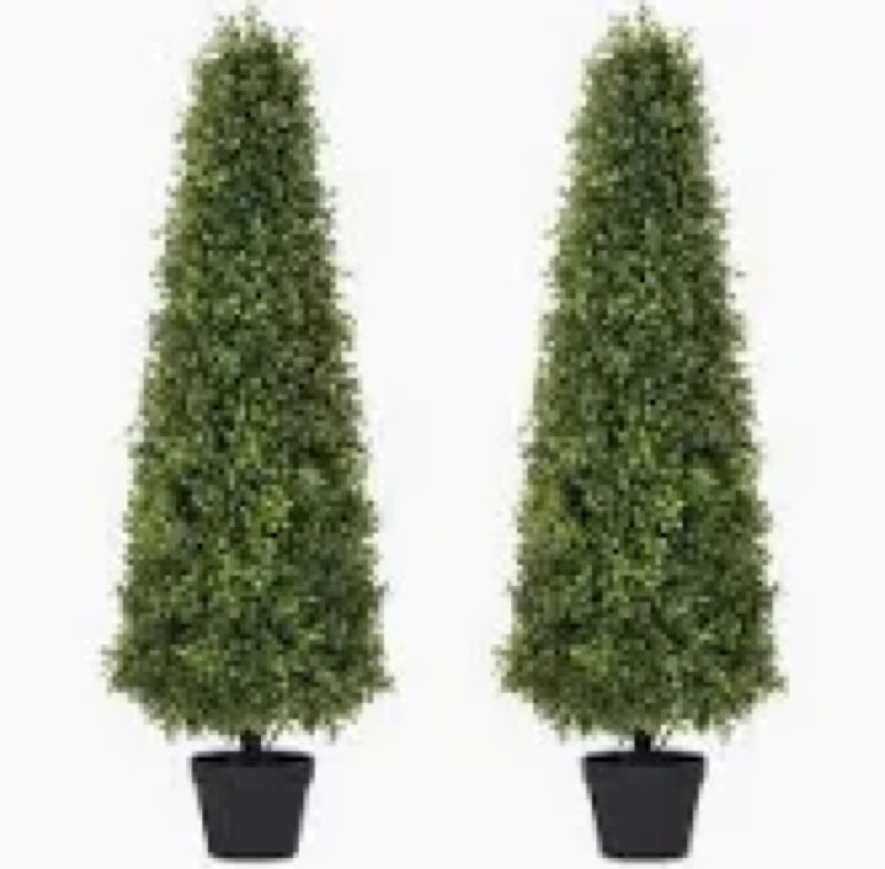 2 pcs artificial topiary tree