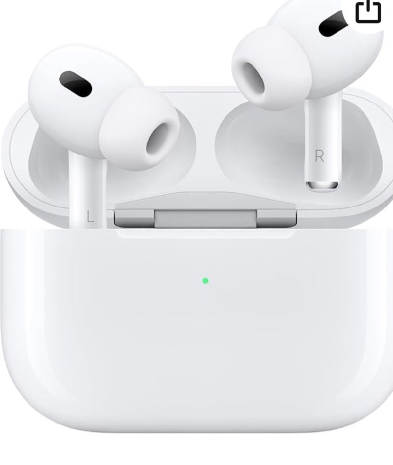 Apple AirPods Pro 2 Wireless Earbuds, Active Noise Cancellation, Hearing Aid Feature, Bluetooth Head