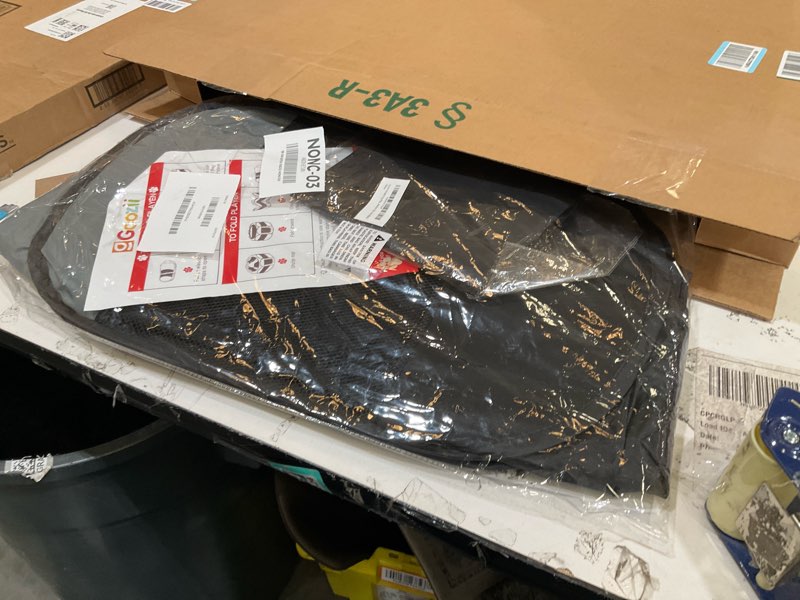 Condition photo showing Good Condition for portable dog playpen for medium dogs, collapsible pet cat kitten puppy playpen indoors outdoors with zipper top cover (medium size, grey-black) grey-black m [35.5" x 35.5" x 23.1"]