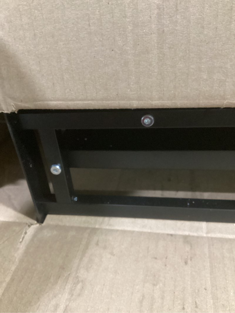 Condition photo showing As Is for ABCOOL Wall Mount Microwave Oven Shelf Rack for Kitchen Home, Black Carbon Steel Counter Countertop Holder with Hook Rail and 3 Slidable Hooks
