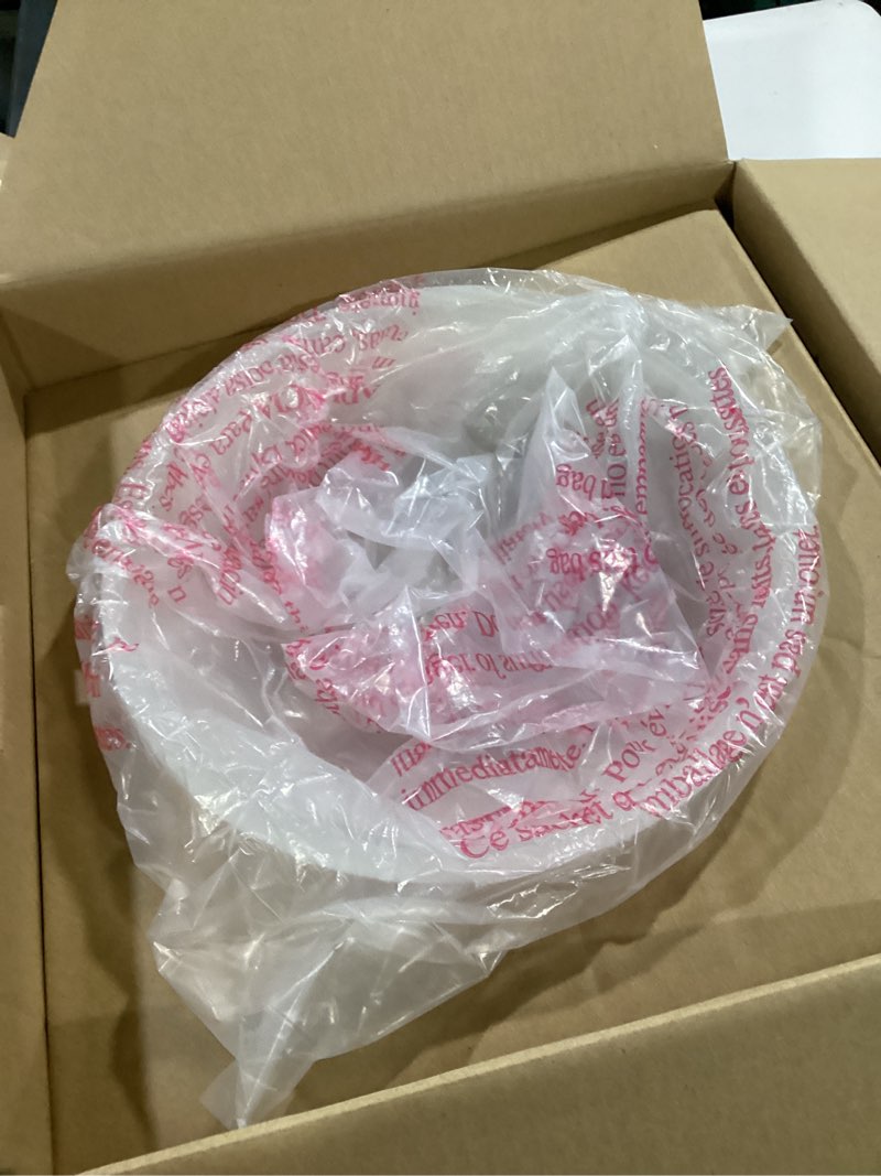 Condition photo showing As Is for  Project Source 13-in Brushed Nickel Indoor 2 -Light Flush Mount Light with Alabaster Glass