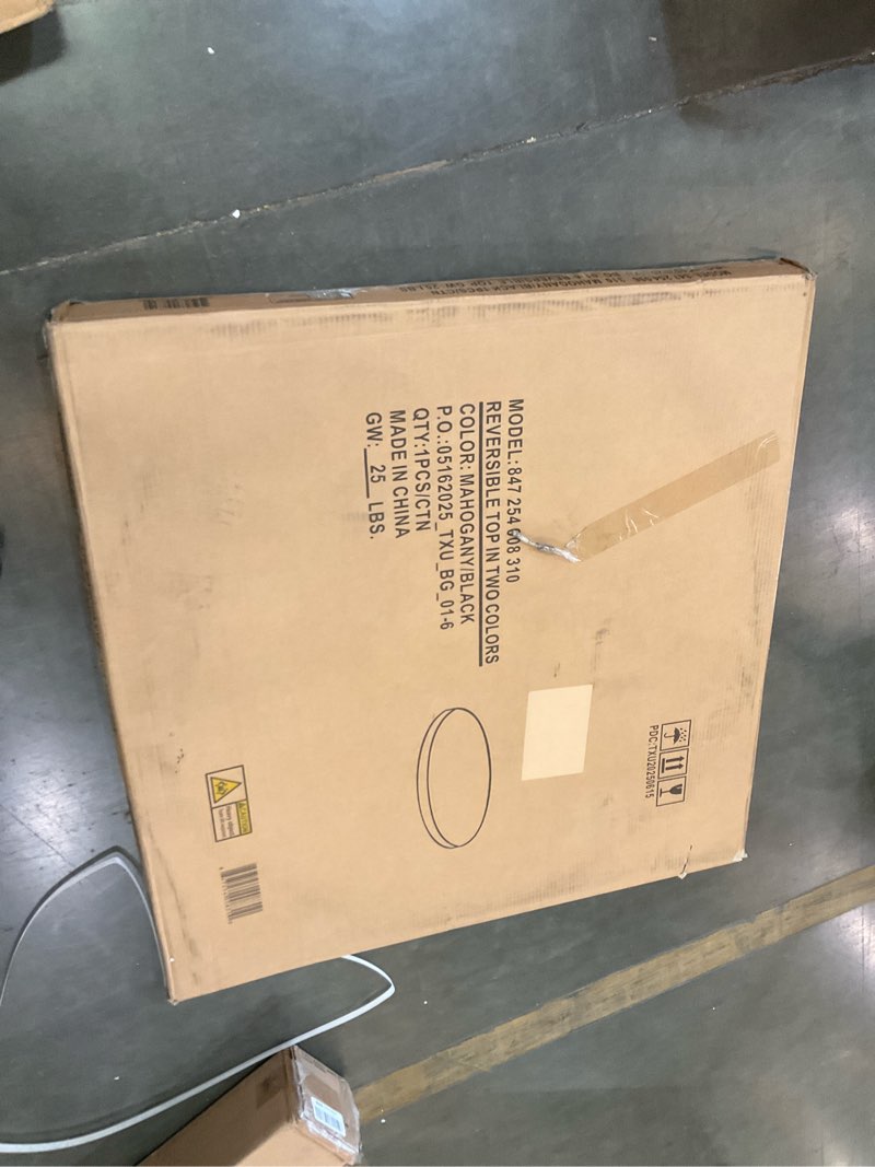 Condition photo showing Good Condition for flash furniture glenbrook 36'' round table top with black or mahogany reversible laminate top