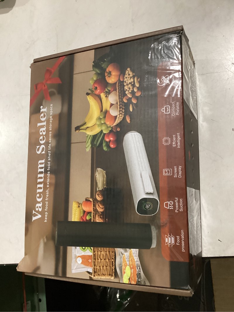 Condition photo showing New/Like New for Natupo Compact Vacuum Sealer for Food (Contains 30 Reusable Seal Bags) Featuring LED Pressure Displa