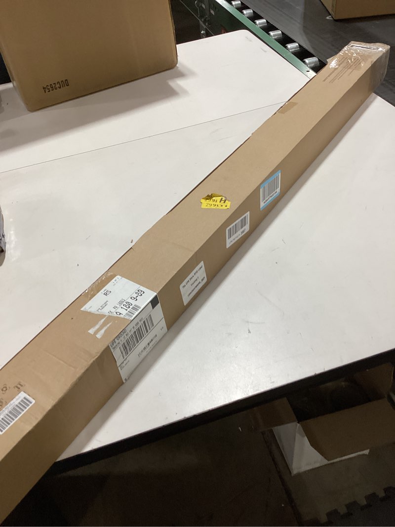 Condition photo showing New/Like New for Double Curtain Rod 72 to 144 Inch, HOTOZON 1 Inch Heavy Duty Double Curtain Rods for Windows 60 to 140 Inches(5-11.6 ft), Telescoping Drapery Rod with Simple End Finials, Black Black 72-144"