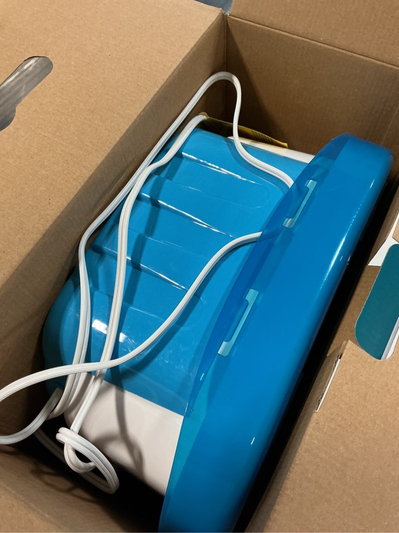 Condition photo showing Good Condition for homedics bubble bliss deluxe foot spa with heat massaging arch, 3 acupressure attachments, splash guard, raised nodes creates bubbles, improves circulation, soothe tired muscles standard blue