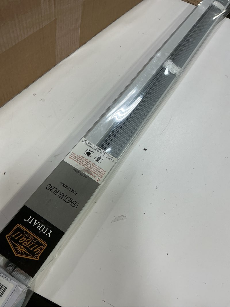 Condition photo showing Good Condition for YIIBAII Mini Blinds Suitable for 35.5" W x 64" H Windows 1" Aluminum Horizontal Venetian Blinds Darkening with Rope and Pole can Mounted Inside or Outside White 35.5"W x 64"H