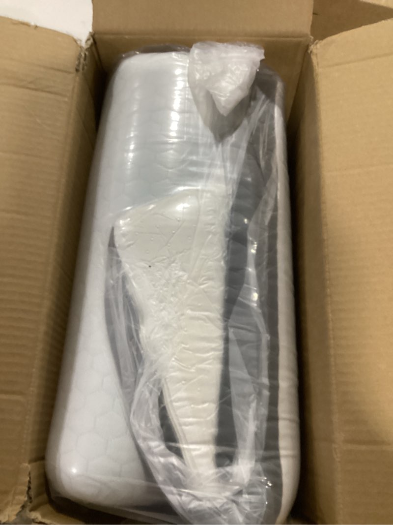 Condition photo showing New/Like New for 12 inch Bed Wedge Pillow for Adults Seniors, Cooling Memory Foam Incline Pillow for Sleeping, Reading & Resting, Back Support and Leg Elevation, Ideal for Couch, Bedroom & Living Room 24*24*12inch