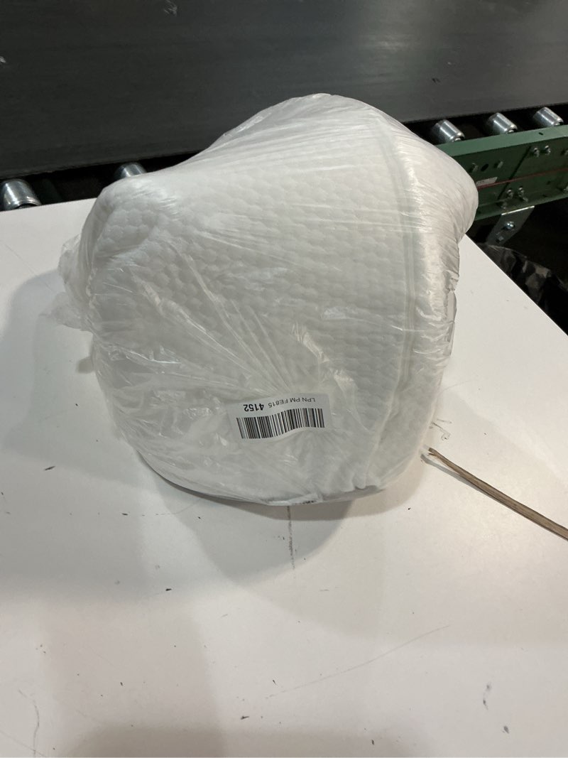 Condition photo showing As Is for Bedluxe Wedge Pillow for Side Sleeping, Comfort Foam Back Pillow for Side Sleeper, Bed Wedges & Body Positioners for After Surgery, Pregnancy Support, Back Pain, Preventing Bedsores, White/Grey