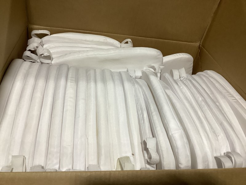 Condition photo showing As Is for Tableclothsfactory 30PCS White Chiavari Chair Cushion for Wood Resin Chiavari Chairs Party Event Decoration - 2\" Thick 30 Count (Pack of 1) White