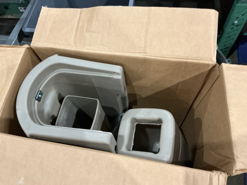 Condition photo showing As Is for step2 post mount brown plastic small mailbox with post