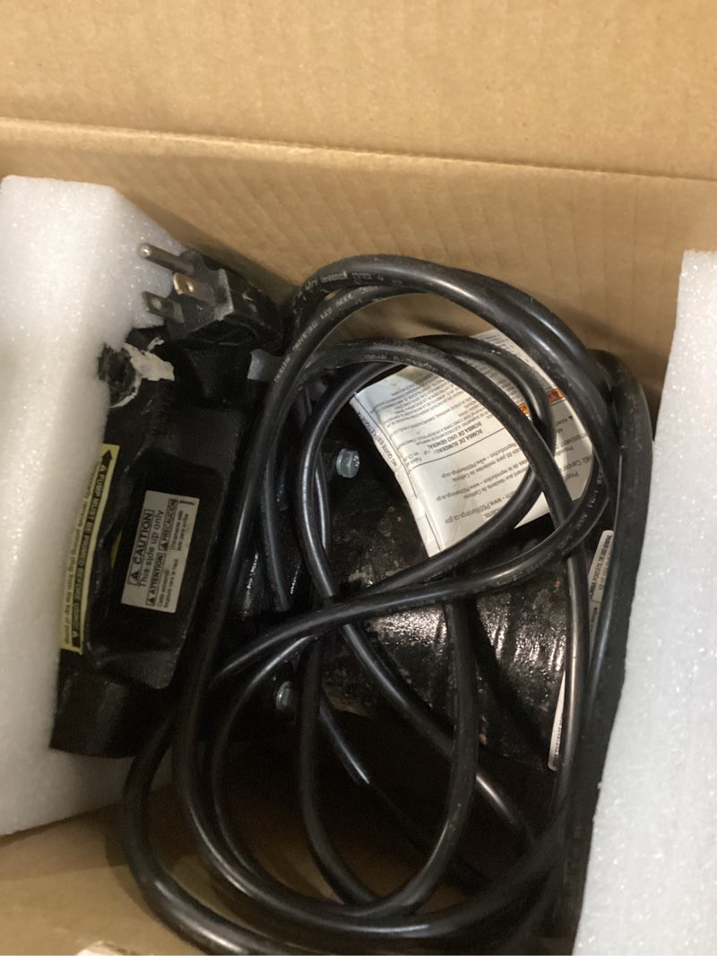 Condition photo showing As Is for utilitech 1/2-hp 25-gpm cast iron electric utility pump