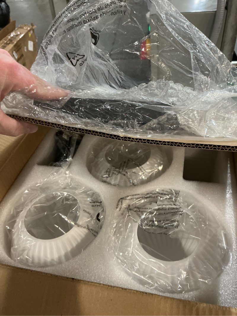 Condition photo showing New/Like New for 3 Light Globe Cluster Chandelier Black Cluster Pendant Light Milk Glass Chandelier Light Fixture 3 Pendant Light Fixtures Ceiling Hanging Modern Kitchen Pendant Lighting Black-C