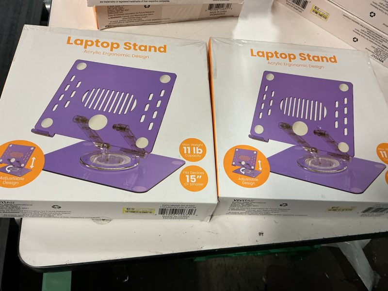 Condition photo showing Good Condition for (pack of 2)vivitar acrylic laptop stand - light purple