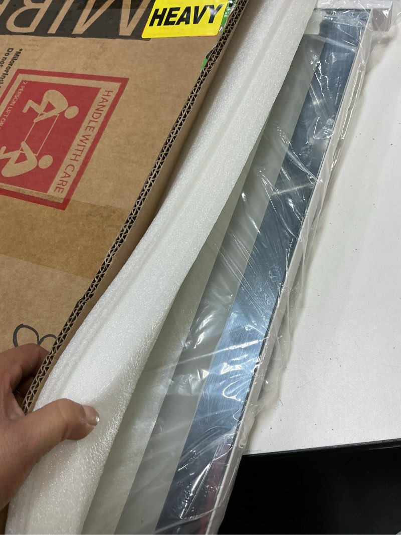 Condition photo showing Good Condition for Hasipu Vanity Mirror with Lights, 23.6" x 18.1" LED Makeup Mirror, Light up Mirror with Smart Touch 3 Colors Dimmable, Brightness Adjustment, 360° Rotation (White) White 23.6"L x 18.1"W