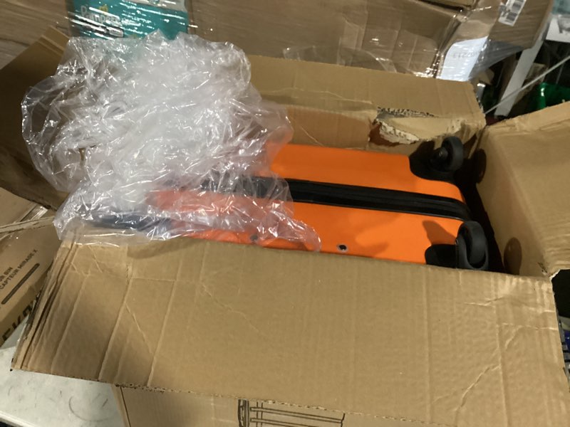 Condition photo showing Good Condition for Coolife Luggage 3 Piece Set Suitcase Spinner Hardshell Lightweight TSA Lock (orange, 20/24/28) 20in24in28in Orange