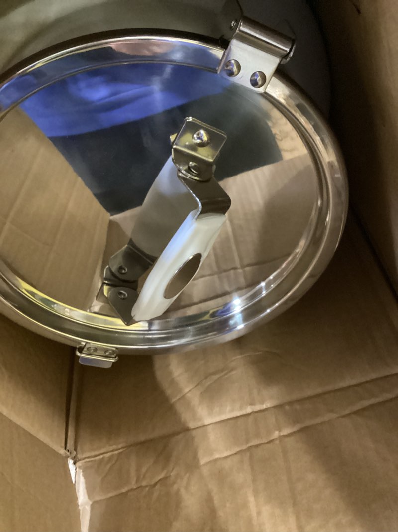 Condition photo showing Good Condition for Dog-Cat Food Storage Container 40 lb/38 Qt, Large Stainless Steel Pet Food Bin with Airtight Lid & Scoop Included, Durable 304 Metal Storage for Dogs & Cats