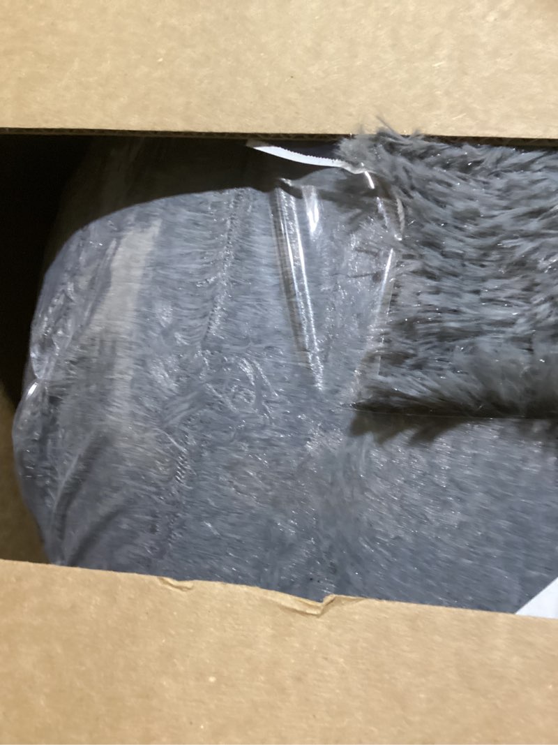 Condition photo showing Good Condition for Fluffy 8x10 Area Rug Living Room: Shag Grey Area Rugs for Bedroom- Large Plush Soft Gray Rugs for Living Room- Fuzzy Modern Carpets for Bedroom, Kids Room Decor (Grey, 8x10Feet Grey 8' x 10' (Rectangular)