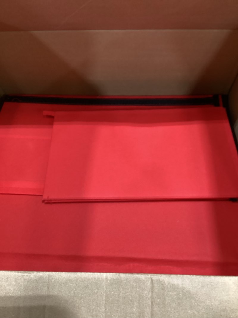 Condition photo showing Good Condition for ZOBER All in One Christmas Ornament Storage Box & Decoration Container - Easy Access Removable Trays, Keeps 73 Ornaments - Adjustable Extent Area for Figurines and Pockets for Decoration - Red