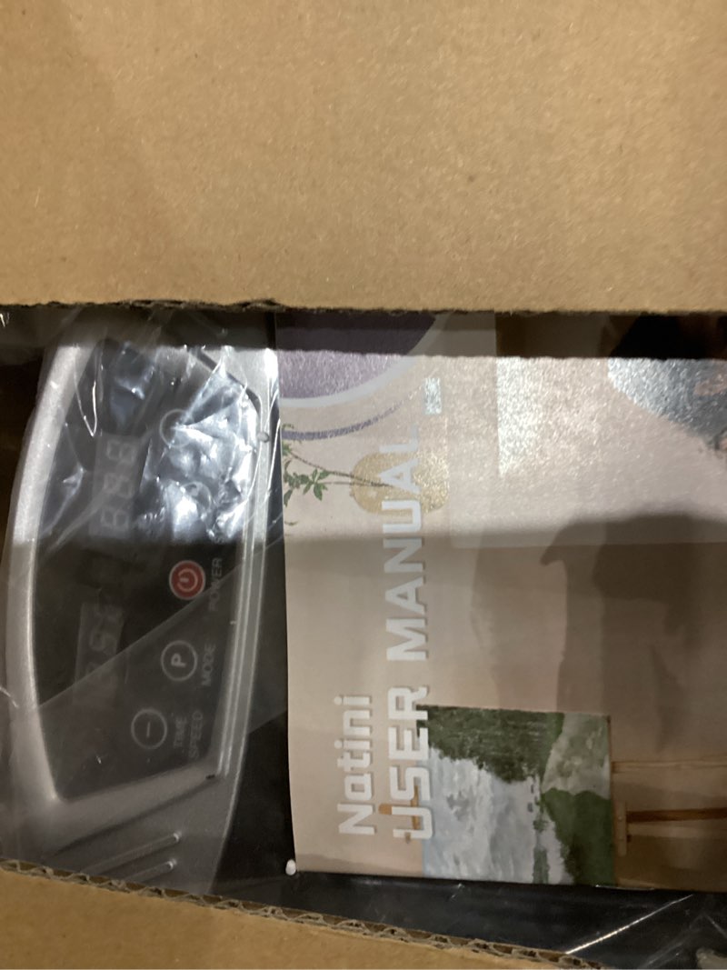 Condition photo showing As Is for Vibration Plate Exercise Machine - Whole Body Workout Vibration Platform Lymphatic Drainage Machine for Weight Loss Home Fitness with Resistance Bands Remote Silver